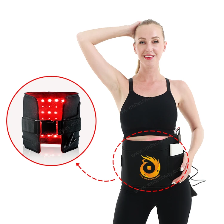 

635Nm 850Nm Waist Back Pain Relief Physical Therapy Devices Massage Red Light Therapy Belt Lipo Laser Wrap