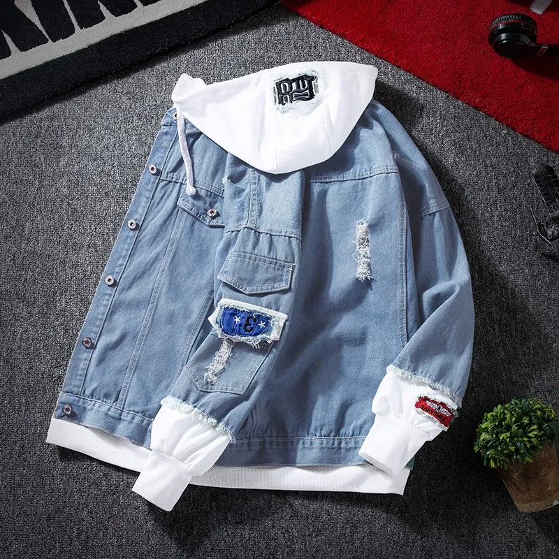 

Factory direct sales Loose version Men's denim jacket