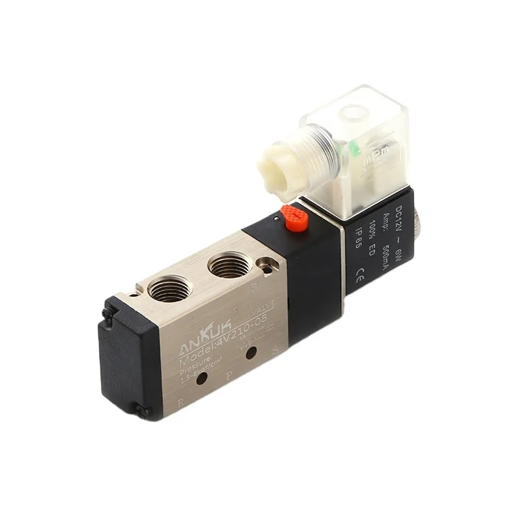 

4V210-08 3 position 5 way 2 position 5 way solenoid air valve