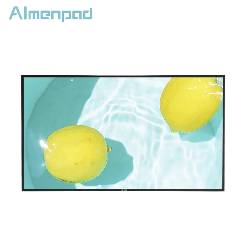 

AImenpad wall mounted home theatre android 9.0 4K UHD tempered glass big screen smart lcd/led 82 inch 4k tv D82GUE