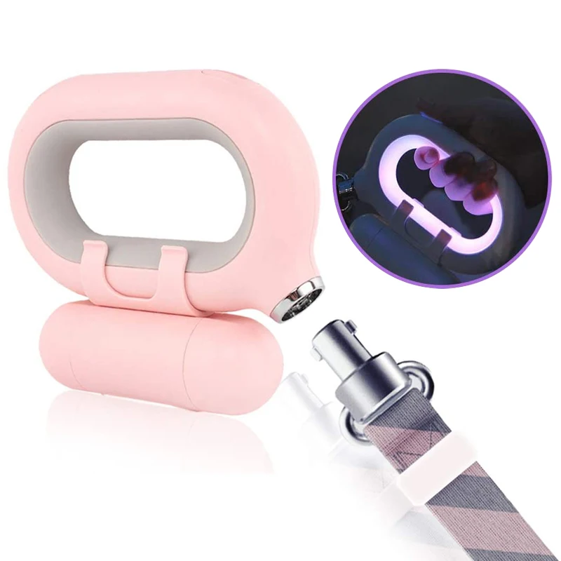 

New Arrival Wholesale Retractable LED Dog Lead Leash with LED Light for Dogs Pets Night Safety Walking Running, White/pink/black