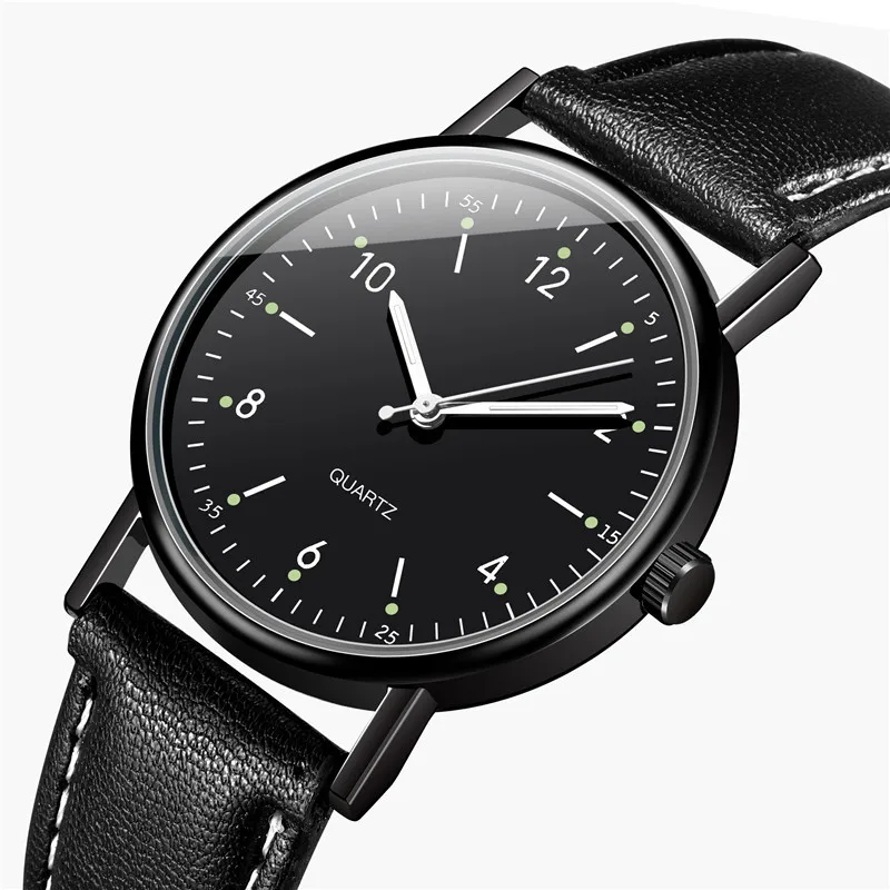 

WJ-9647 Wholesale Stainless Steel Fashion Watch Sport Man Wrist Wraps Custom Logo Reloj De Los Leather Unisex Cheap Watch, Mix