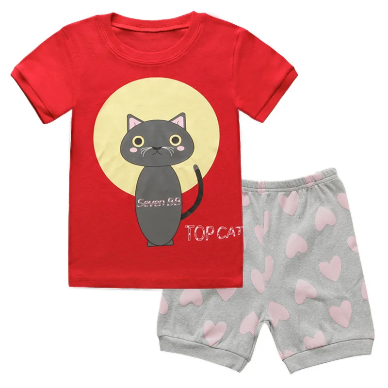 

Wholesales Cartoon Graphics Boys Short Clothing Sets Pajamas pajamas Baby Boy Kid Cotton Pajama Summer Clothing Sets