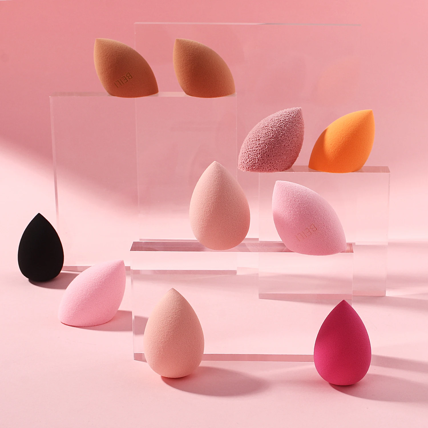 

BEILI High quality new makeup sponge Latex free beauty sponge no logo accept Customized logo in low MOQ