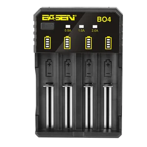 BASEN BO4 Universal USB Charger 18650 Lithium Batteries