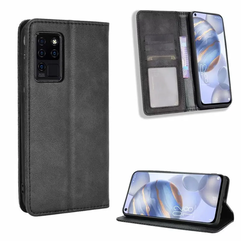 

Retro Flip Wallet Leather Case Cover For Oukitel C21/C21 Pro, As pictures