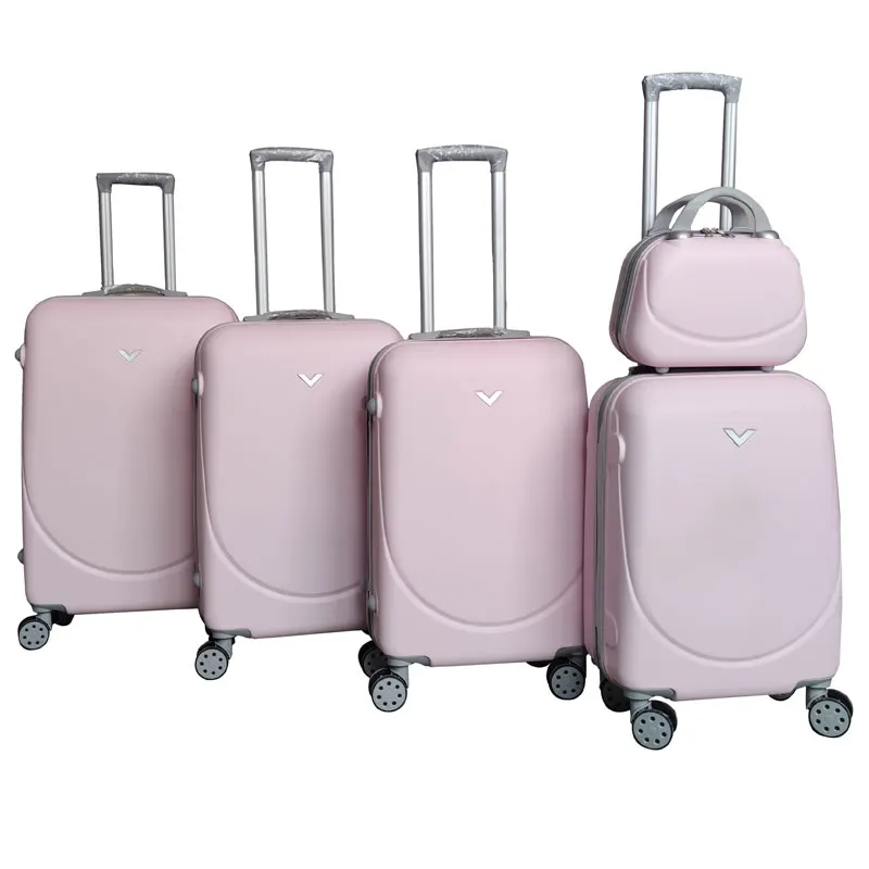 

abs carry on cabin luggages and trolley bags travel suitcase with small hand bag, Silver,champagne,pink,gold,blue,green...