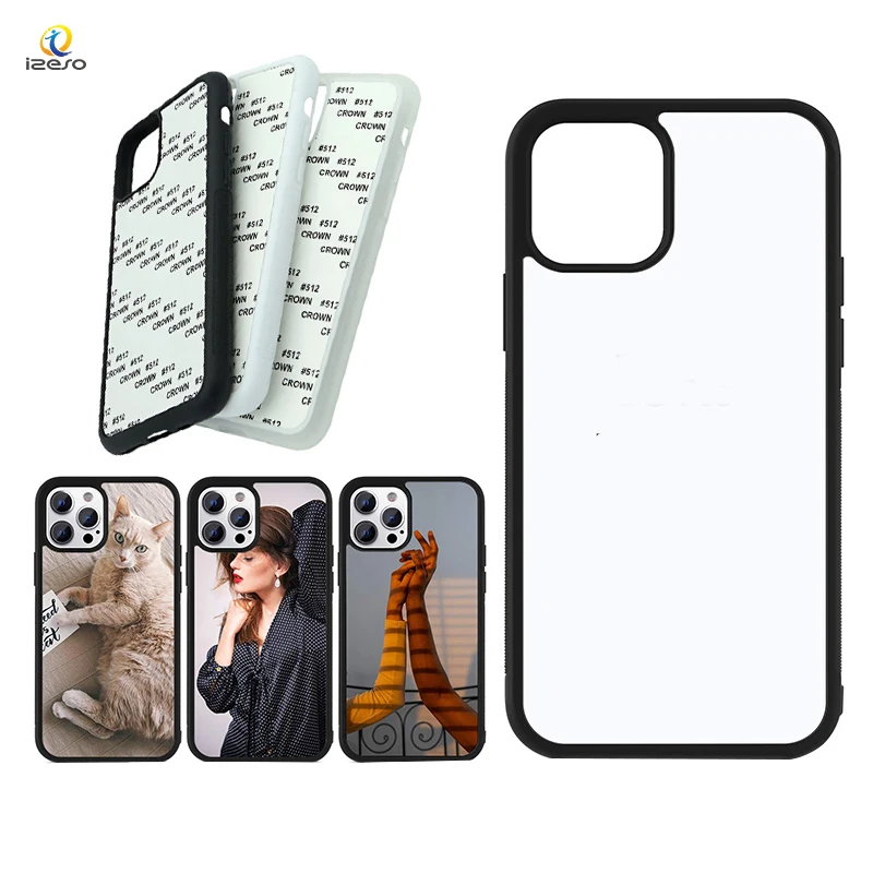 

Hot Selling TPU+PC 2D Sublimation Blank Case DIY Heat Transfer Phone Cover for iPhone 12 Pro Max 11 XR 8 Samsung S21, Black/white/clear