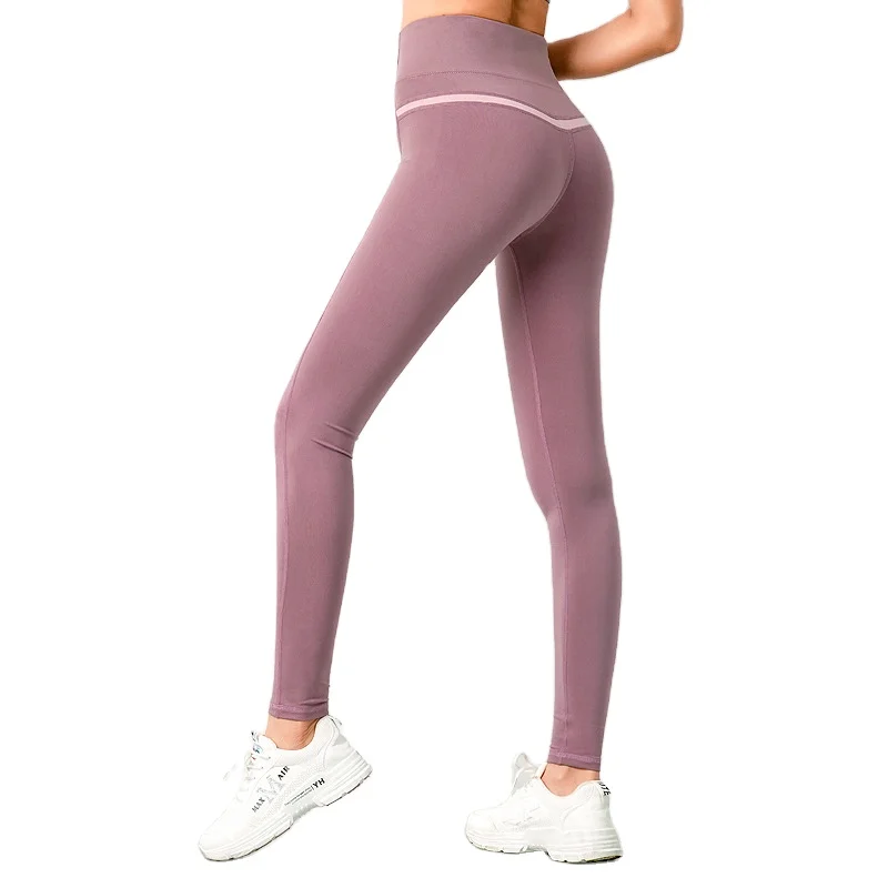 

Oem Fashion Fitness Pants Women's High-Waist Hip-Lifting Slim Stretch Pants Sports Running Yoga Pants Gym Wear Tights Leggings, As shown