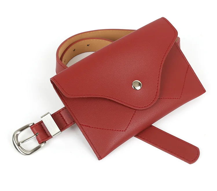 

Amazom new style cheap waist belt female waist sealing mobile phone bag PU round belt personality western belt, Black/brown/red
