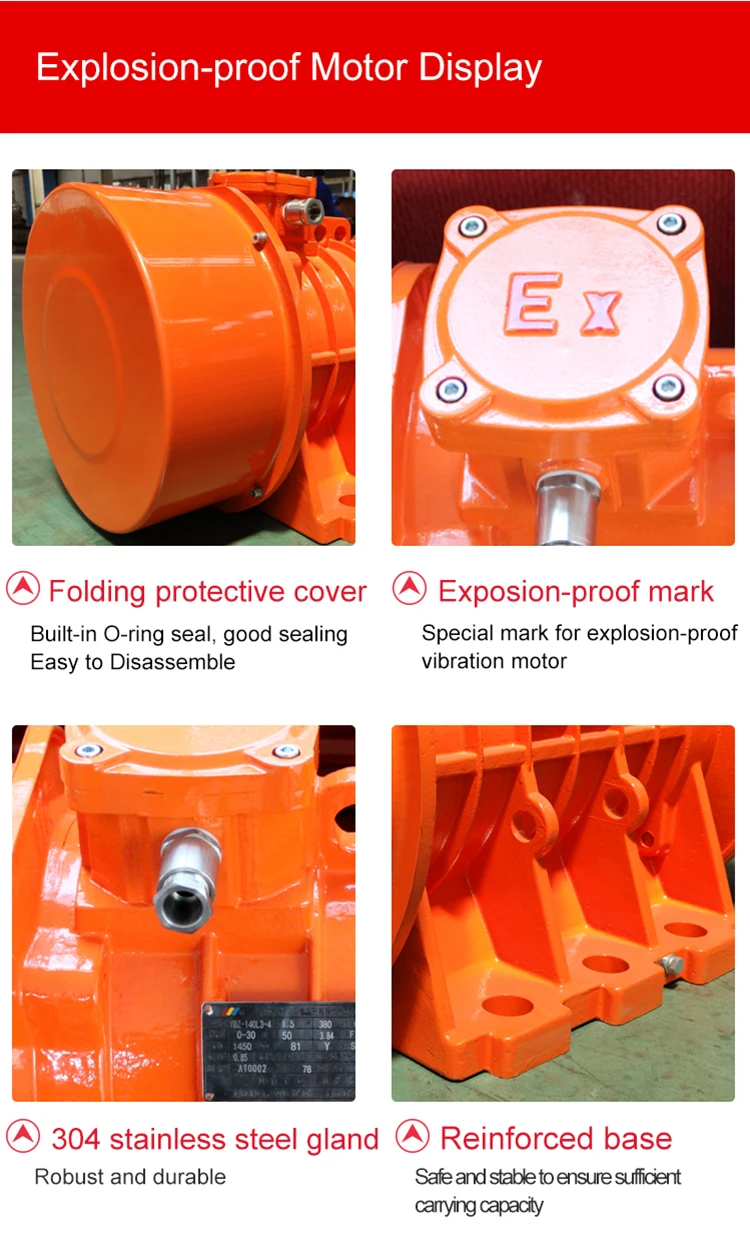 Yutong YBZ series industrial vibrating motor dust proof explosion proof AC vibration motor