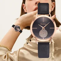 

Top Brand Luxury Ladies Watch Fashion Rhinestone Dial Leather Strap Elegant Women Quartz Watch Relogio Feminino Relojes