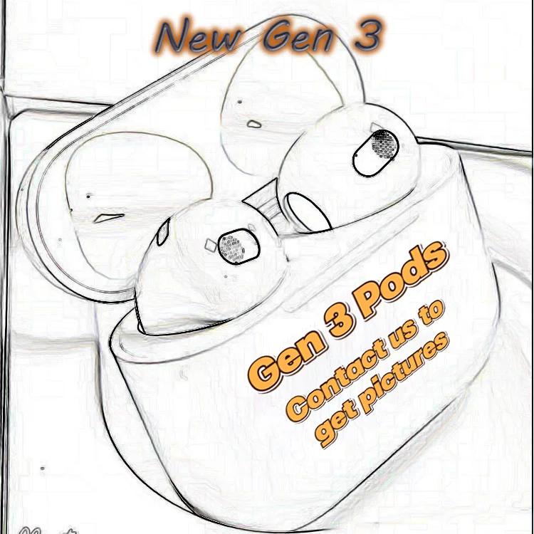 

2021appled Original 1:1 3rd airpodding Air 3 pro Wireless Headphones GPS Earbuds New version Air Pro 3 Earphones