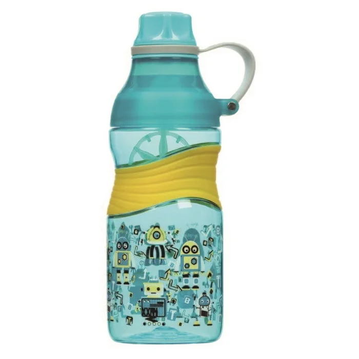 

HY3 Cartoon printing trend belt agitator plastic sports fruit juice water bottle for children
