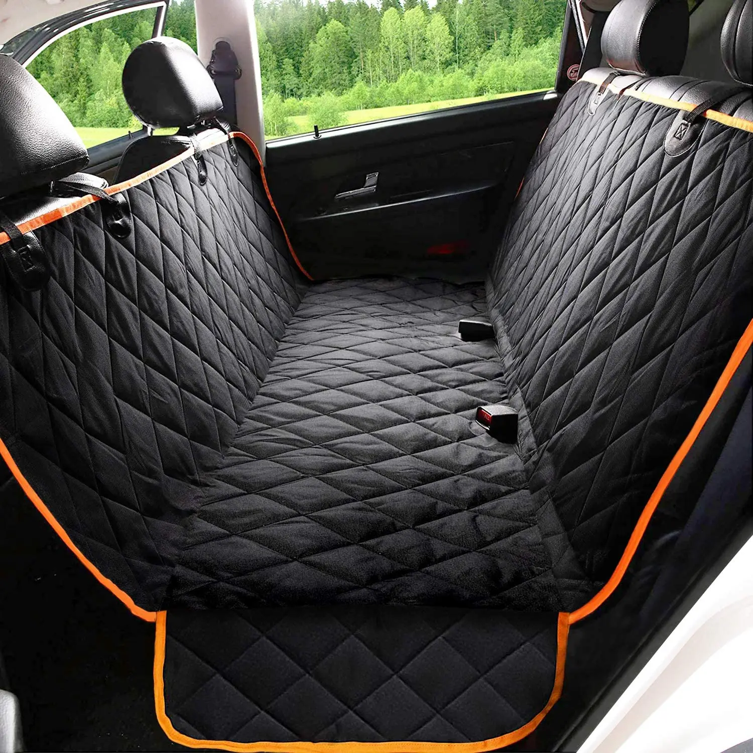 

Hammock Scratchproof Pet Car Seat Cover dog backseat covers for Cars Trucks SUVs, Black