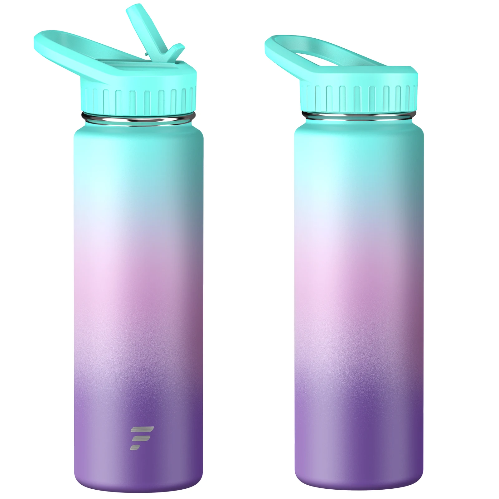 

Haers eco friendly 24oz/710ml blue-pink-purple gradient vacuum flasks stainless steel gym water bottle flask