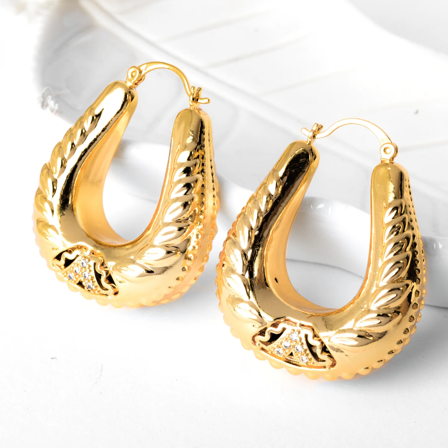 

Fashion Classic Jewelry for African Earrings Fashion party earrings for romantic hip-hop trends, 14k gold plated