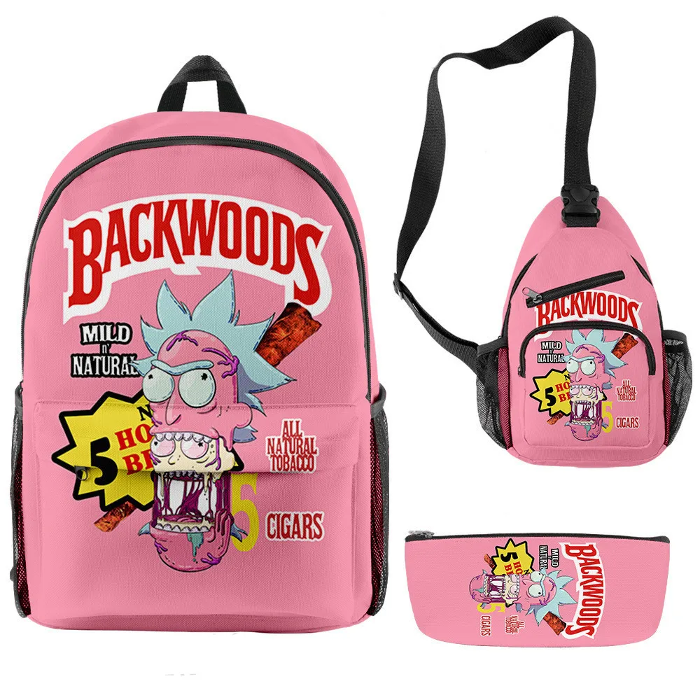 

In Stock Kids School Pencil Crossbody Backpack Set 3Pcs Laptop Book Travel Backwoods Cartoon Backpack Set