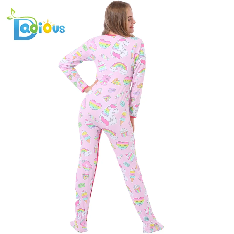 Adult Baby Diaper Lover Abdl Button Longsleeve Footed Romper Pajamas Buy Longsleeve Pajamas