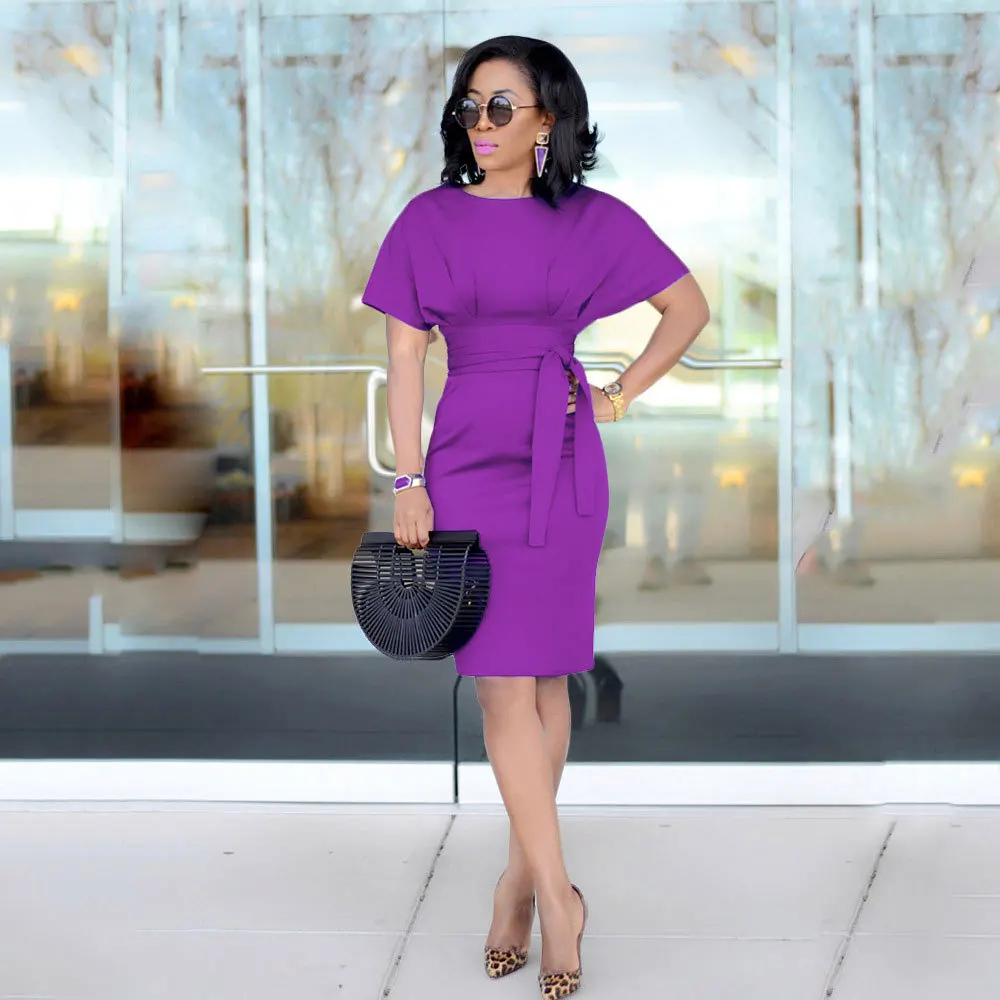 2020 Wholesale 5 Colors Bodycon Dress Long For Office Ladies