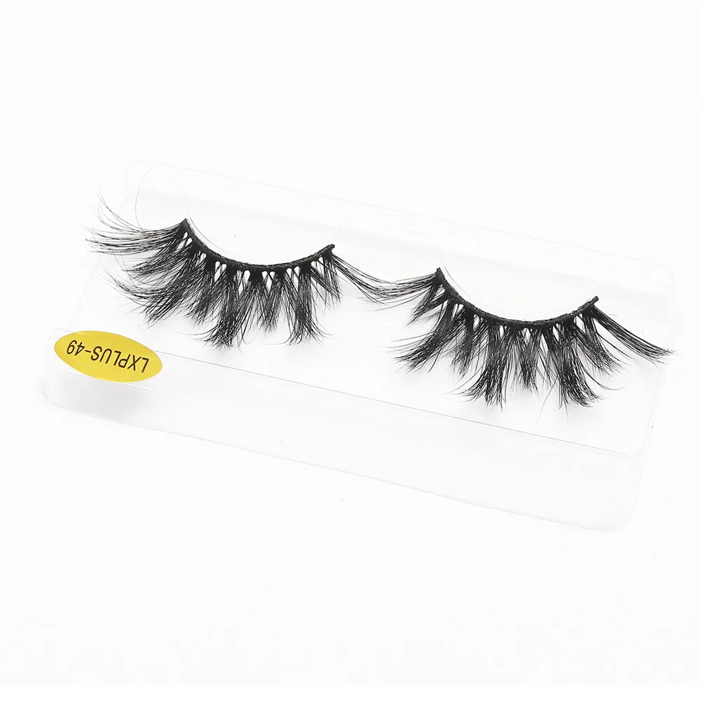 

Free sample hot sale high quality 25mm siberian fluffy mink fur false eyelashes, Picture shows