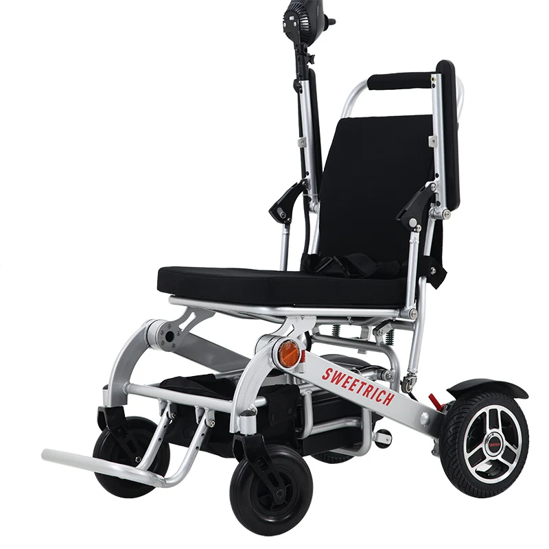 

Factory folding lightweight electric 24V 250W wheelchair 4 wheels lfor the elderly people disabled wheelchair