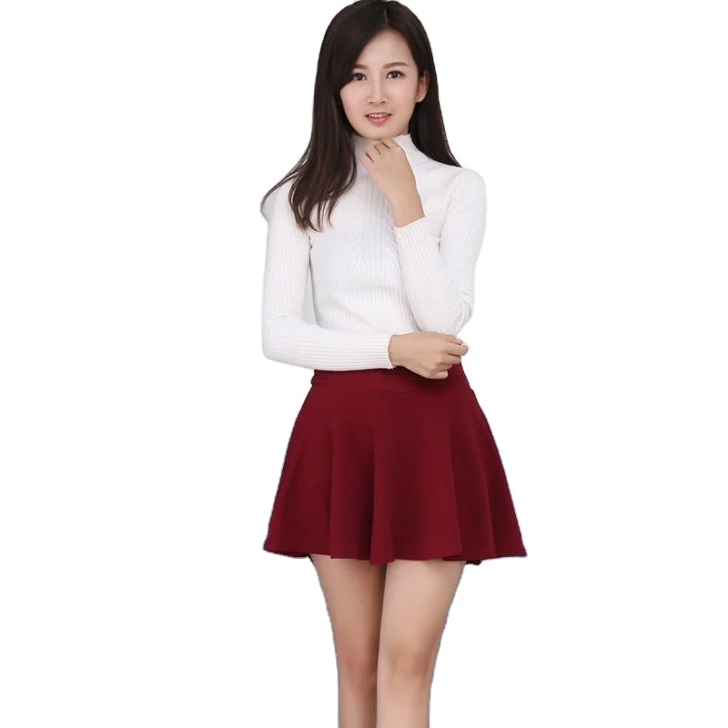 

LEX Plus size 5XL skirt anti light women's Korean sun skirt lining pleated women's solid color skirt