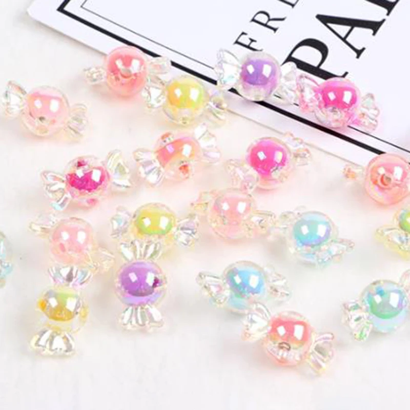 

XuQian Custom DIY Candy Acrylic Charms Beads for Children Jewelry Accessories, Multi color