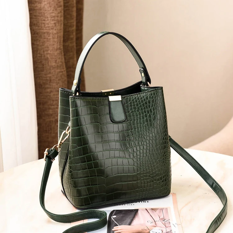 

Fashion Wholesale Shoulder Bag pantalon Solid Color Allmatch Handbag Crocodile Purses And Handbags For Women, Multi