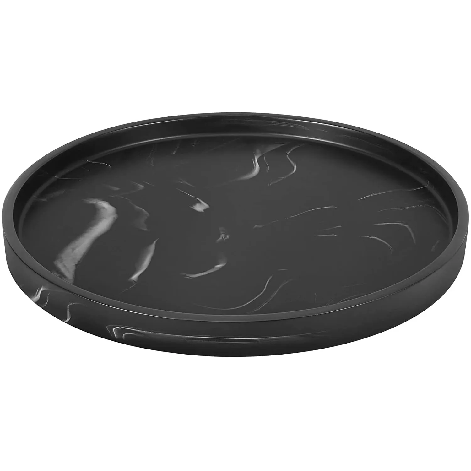 

Round Tray Resin Bathroom Vanity Tray Kitchen Sink Storage Plant Countertop Organizer Serving Tray