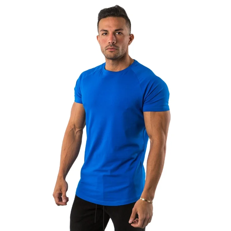 

Solid color light men's top summer fitness sports short sleeve T-shirt mens fitness t shirt