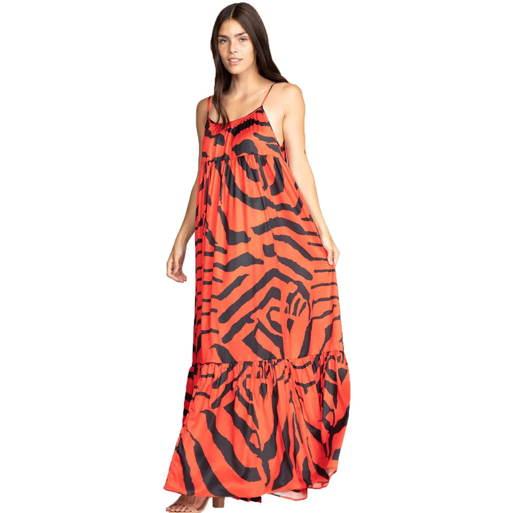 

Boho Maxi Long Dresses Women Summer 2021 Women Sexy Ladies Lace Holiday Beach Clothes Party Dress, Red