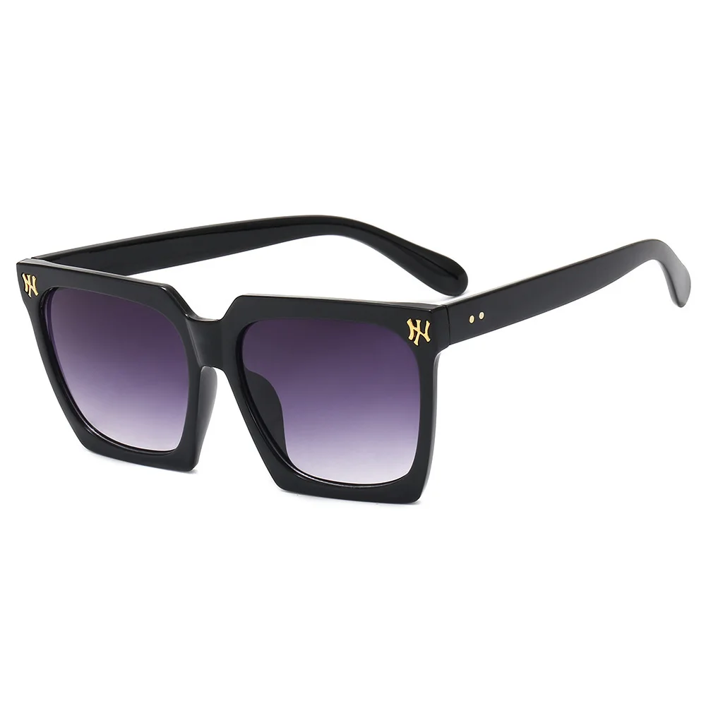 

Wholesale sunglass fashion oversized Square metal big frame ladies Shade sunglasses 2021