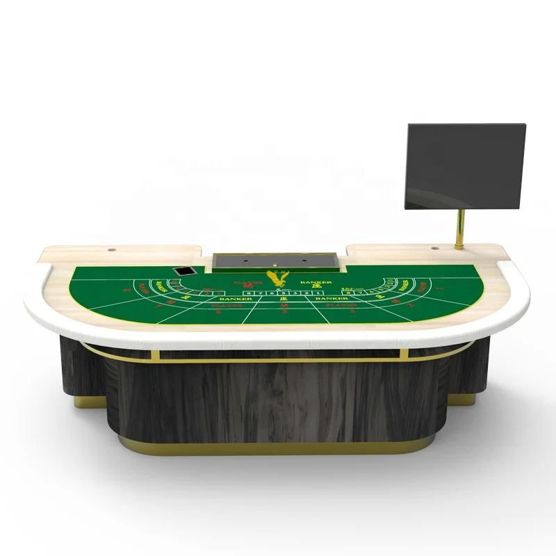 

YH 96inch Casino Gaming Baccarat Poker Table Customized Top Gambling Baccarat Poker Table Felt