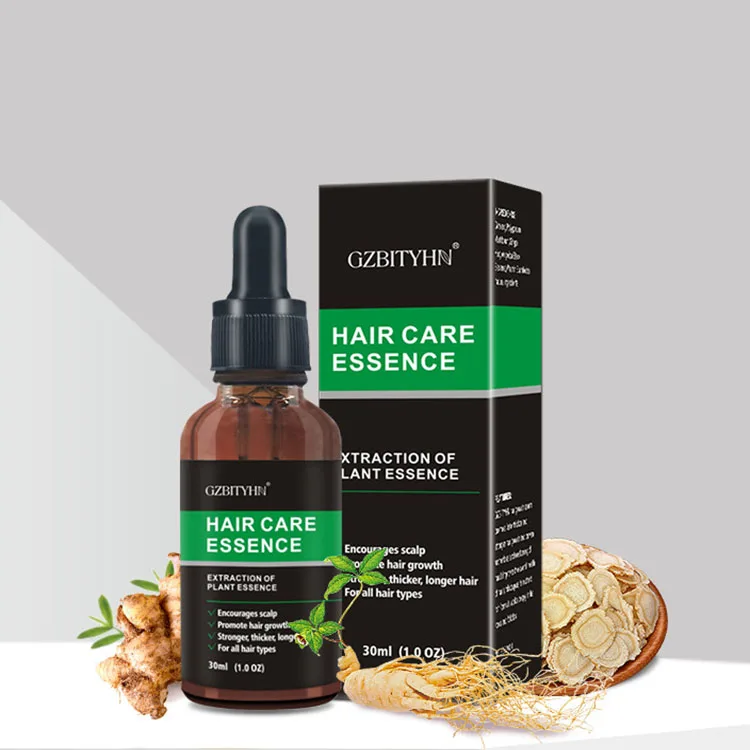 

wholesale custom hair growth peptide oil kit raw materials supplements ginseng ginger hair essentials oil for hair growth, Transparent liquid