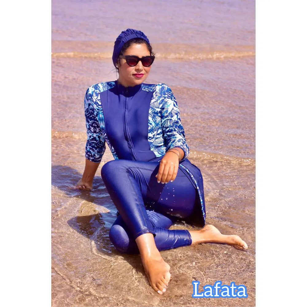 

2020 LaFata muslim fashion swimwear islamic swimsuit modest bathing suit burkini