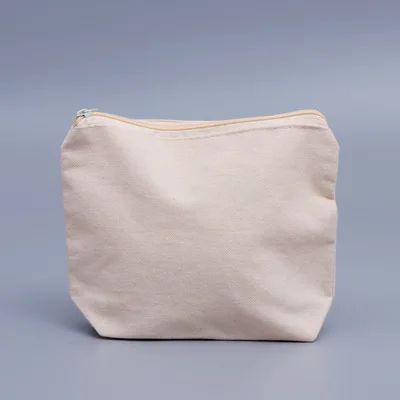 

Custom Printed Cotton Canvas Make Up Bag, Beiger color