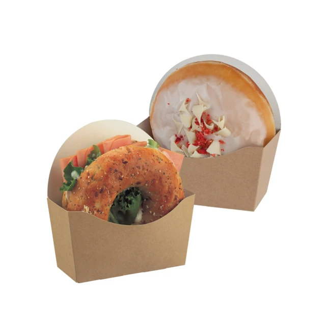 
Factory price recycled paper kraft printing bagel store box 