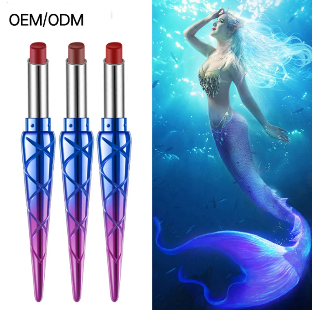 

Wholesale hot sale Matte Moisturizer Mermaid Lip stick Matte Lip Stick Cosmetics Lipstick pen