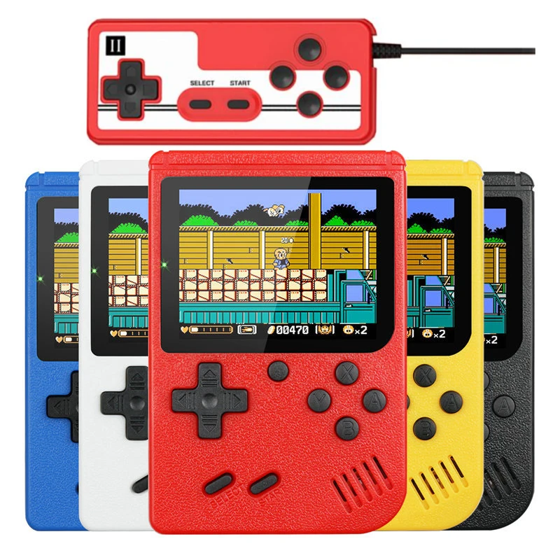 

Retro Mini SUP Game Player Screen Portable Support TV Two Players Game Box with 400 Classic Games 3.0 Inch Sgs, Black, white, red, blue,yellow