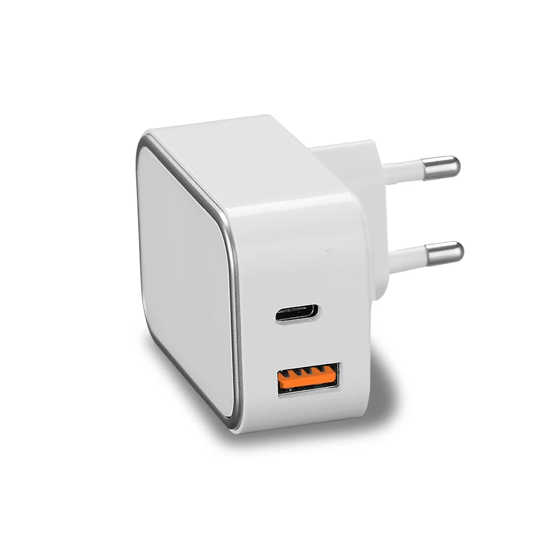 

USB PD Type-C Quick Charge 18W High Speed Fast Charger Dual Ports for mobile phone