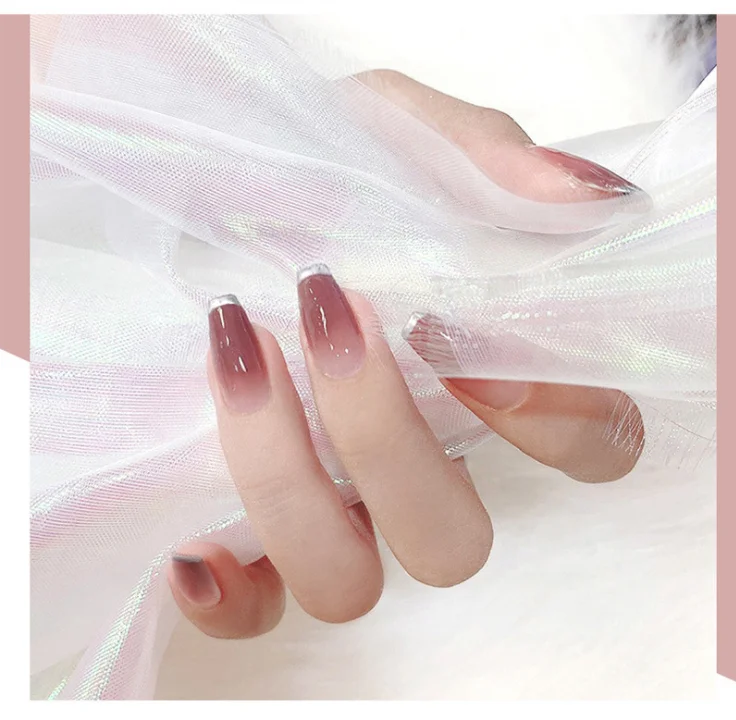 

Popular Matte Manicure Long Ballet Press On Nails Fake Nails In Artificial Fingernails