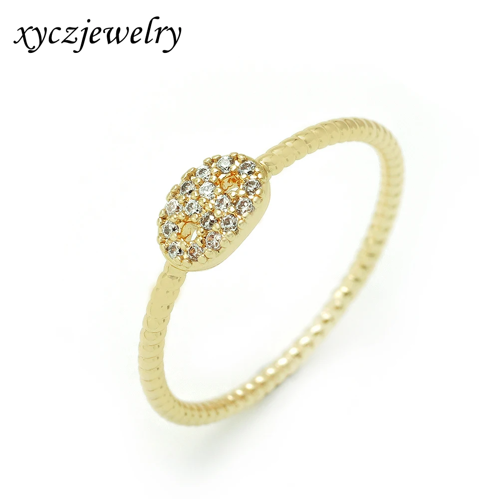 

Cute pig nose white zircon ring wholesale, Gold