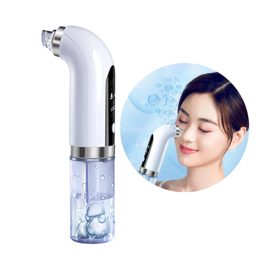 

Vacuum Suction Facial Cleaning Device Water Blackhead Remover 2021 For Home Use, White