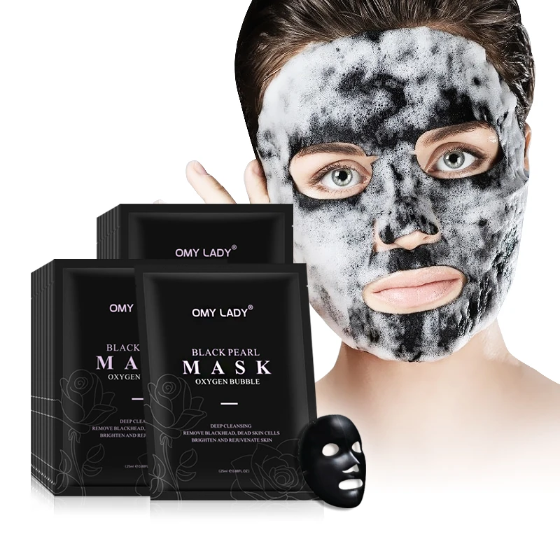 

High quality omy lady whitening gel mask lifting renewal facial mask, Black