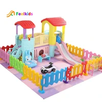 

High quality children playhouse kindergarten kids play house small plastic indoor playground equipment with slide toy