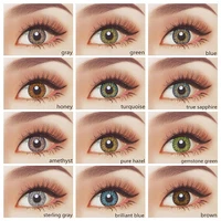 

High quality 12 colors available cosmetic comfortable wholesale color contacts fresh look 1 year colored contact lenses