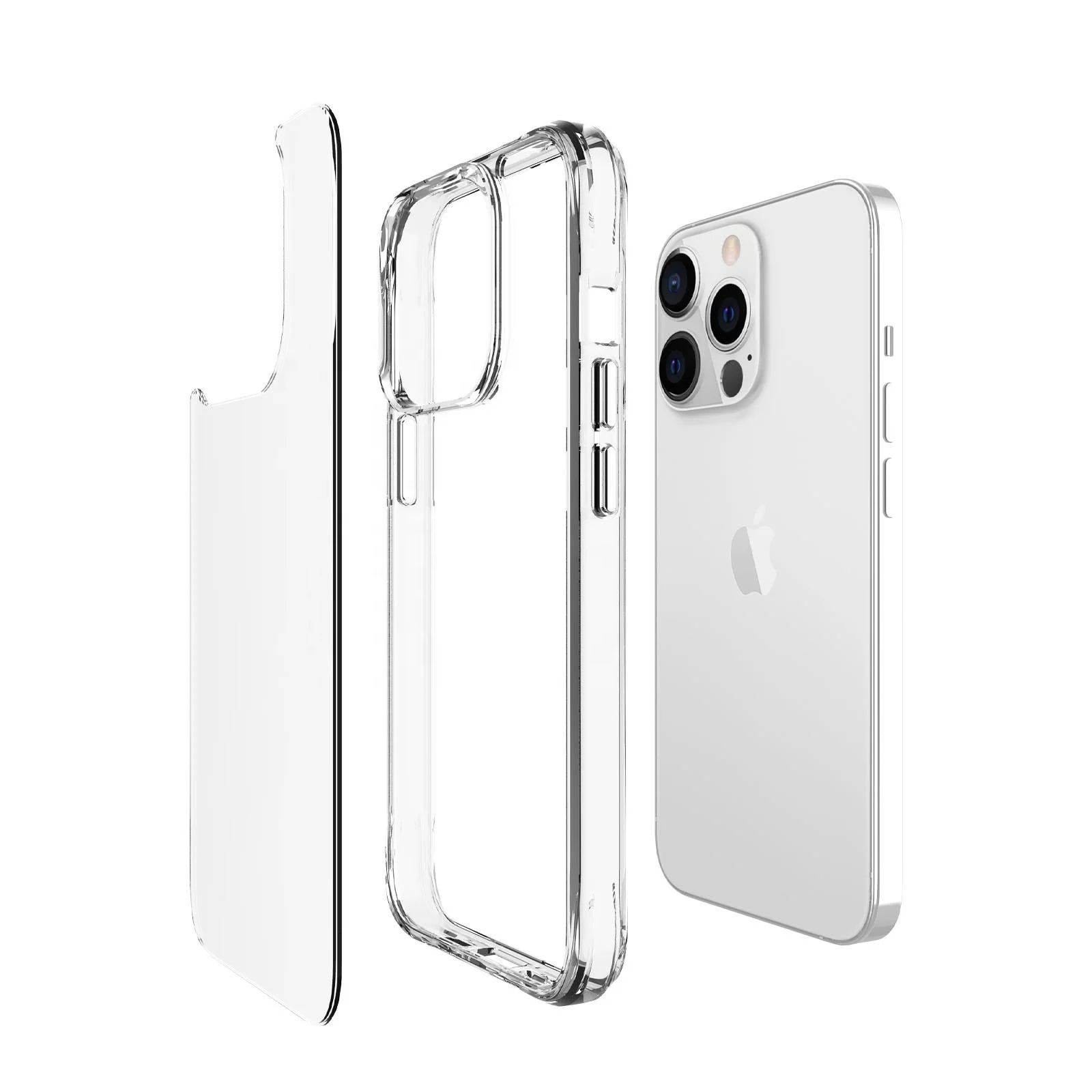 

Custom Shockproof Clear Phone Case For iPhone13 12 TPU PC Phone Back Cover for Printing For iPhone 13 Pro Max Mobile Phone Cover, Transparent