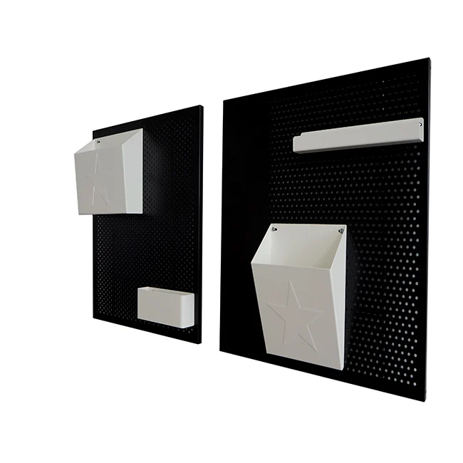 On Sale 1/4 Inch Size Hole Black Hanging Board Wall Mounting Pegboard Garage Tool Storage Peg Board  Metal Holder Pegboard details
