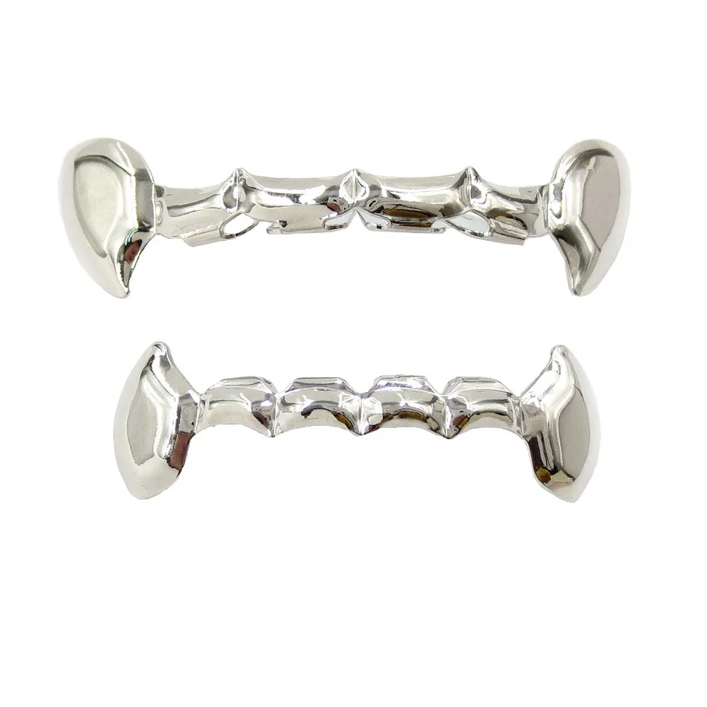 Wholesale Bling Hip Hop Gold Top Bottom Teeth Grillz Mouth Grills Body Jewelry
